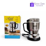 KGS stainless steel 1000W electric food grinder with handle and product box on white background