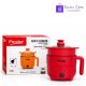 Prestige 1.5L Multi Cooker with Steamer Red Electric Cooking Pot with Non-Stick Inner Pot